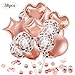 Produktbild SPECOOL 38 Stück Rose Gold Konfetti Ballons,Herz Stern Folienballon für Hochzeit und Geburtstag Party Dekorationen,Hochzeiten, Geburtstage, Brautgeschenke, Valentinstag