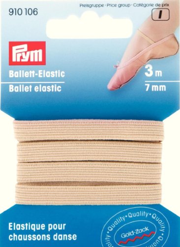 Preisvergleich Produktbild Ballett-Elastic - geflochten, 7mm, beige, 3m