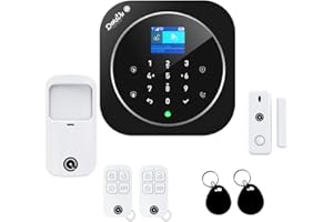 DADVU SOUL & TECHNOLOGY Sistema di Allarme casa senza fili, WIFI, GSM, Kit Dadvu DV-2AT, Combinatore Telefonico, 100 zone, App DadVu (Smart Life - tuya), Compatibile Google Home ed Alexa