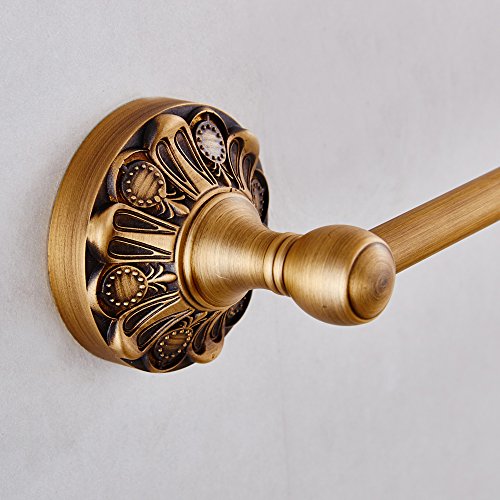Weare Home Antike Bronze Retro Stil Badezimmer Accessoires Einzeln Handtuchstange Handtuchhalter aus Bronze Deko Design Wandmontag Wandhalterung Bohren, L61cm - 4