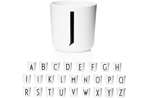 Design Letters Trinkbecher Kinder mit Buchstabe A-Z | Ostergeschenke Kinder | Trinklernbecher ab 6 Monaten | Ostergeschirr | Spülmaschinengeeignet Zahnputzbecher Kinder | Ostern geschenke kinder 175Ml