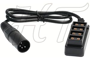 HANGTON CONNECT Blockbatterie 12V XLR 4-poliger Netzteilteiler zum D-Tap 4-Port-Adapterkonverter 24in