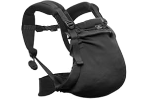 NeoBulle - My Néo - Porte-Bébé Physiologique Léger, Respirant, Confortable - Installation Ultra Rapide - 100% Coton Bio - Fabriqué en France - De 0 à 1 An, Noir