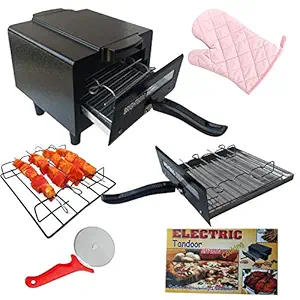 B.N.Brights Cast Iron Mini Electric Tandoor Combo (Black) - 1500 Watts