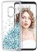 Produktbild wlooo Hülle kompatibel mit Galaxy S9, Galaxy S9 Hülle, Glitzer Flüssig Treibsand Handyhülle Glitter Quicksand Transparent Silikon Weich TPU Bumper Original Schutzhülle Case Cover