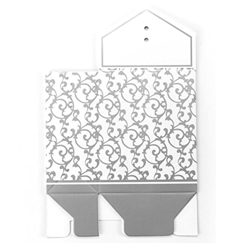 VORCOOL 50stk Geschenkboxen mit Bändern (Silber) - 3
