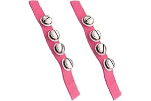 XUELIYUN 2 Pcs Multi Color Musical Rhythm Toys and Nylon Band Wrist Bell Ankle Bells Band Wrist Bell Wrist Foot Bell Instrument for Kids Baby Adult Best Holiday Birthday Party Gifts（Pink)