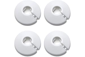 MroMax Lot de 4 cache-tuyaux en plastique PP blanc pour décoration de tuyau d'eau de 1 cm de diamètre extérieur