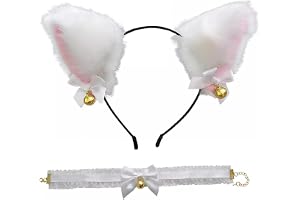 Zwenjuan Katthuvud, kattöra, kattöra, pannband, kattöron, pannband, kattcosplay-tillbehör med klockor, klänningstillbehör för