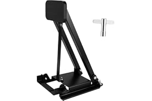 Amagogo Bass Drum Practice Pad Percussion Parts Folding Sturdy Easy to Install Resuable Portable Drum Pedal Connection for Training