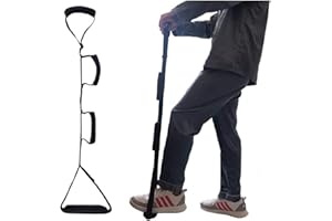 RUIXIA Sangle de Levage de Jambe Multi-boucles Sangle Lève-jambes avec Poignées et coussinet Sangle Aide à la Mobilité pour la Pratique de la Marche pour Personnes âgées,Handicapés