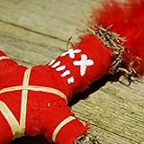spielaffe liebeszauber 3  Wanga Doll red - Authentische Voodoo Puppe mit Nadel und Ritualanleitung - Liebeszauber