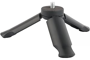 UNIKEEN Mini Trépied avec vis 1/4, Antidérapant Stabilisateur Appareil Photo Reflex Bureau Support de Table Compact Trépied Universel pour DJI Pocket 3 Action 5 Osmo Mobile pour GoPro Insta360