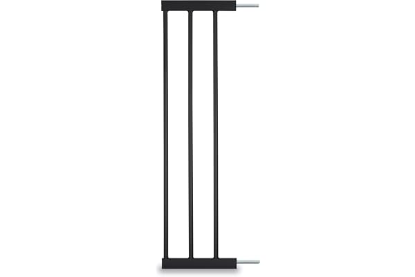 hauck Extension 21 cm pour Barrière de Securité Enfant par ex. pour Modèle Clear Step 2, Open N Stop 2, Autoclose N Stop 2, Rallonge Sans Perçage, Fixation par Pression - Métal Noir