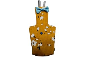 Yushu - Verstellbarer Windelanzug für Haustiere, Papageien-Windel mit Fliege, niedliches buntes Obst-Blumenmuster, für Nymphensittiche, Tauben, Haustiervögel, Papageien, Fluganzug, Kleidung, waschbar