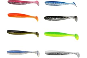 Juego de 80 señuelos de pesca de goma, juego de señuelos de goma, cebo de goma, cebo de goma CuiCanfla para pesca de lucioperca, mini juego de peces de goma, para trucha, gallineta nórdica, agua