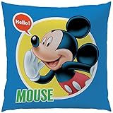 Disney Mickey 043667 Expressions Kissen, Baumwolle, mehrfarbig, 40 x 40 cm