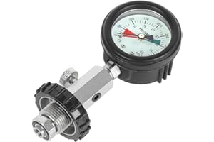 Lastdaytime Manomètre pour Cylindre de plongée DIN, Cadran Transparent avec Plage de 0 à 300 Bar