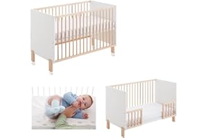 COOL · DREAMS Cuna Convertible en Cama Umami. Cuna Bebe con Ruedas Incluidas, Kit colecho para unir la Cuna a la Cama con Seguridad y barandillas para convertirla en Cama CoolDreams
