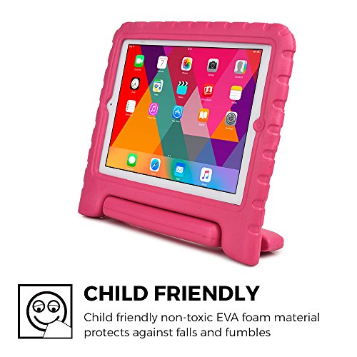iPad 4 3 2 hülle fur kinder, COOPER DYNAMO Beanspruchbare, strapazeirfähige, robuste, gepolsterte Hartschalenhülle mit integriertem Griff, Standfunktion & durchsichtigem Displaysschutz (Pink) - 3
