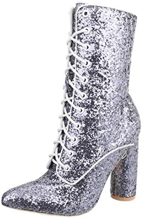 Cingant Woman Women’s Classic Boot Silver Size: 5 UK