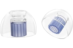 SpinFit W1 for IEM - L - Patented Medical-Grade Silicone Ear Tips, Double W-Shaped Tube Core, More Stability