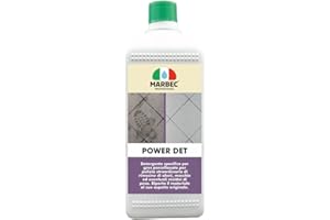 MARBEC POWER DET 1LT Limpiador intensivo para la limpieza antimanchas de suelos de gres porcelánico. Elimina pátinas, halos, manchas persistentes y suciedad de obra