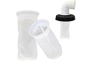 Zueyen 2 filtros de tapa IBC, lavables de nailon, accesorios para tanque IBC DN75, juego de filtros IBC para tanque de agua de lluvia, cubierta de plástico