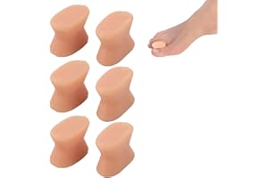 KOAHDE Écarteurs d'Orteils Silicone,Séparateur Orteils en Silicone,Correcteurs d'Orteils Coussinets,Correcteurs Chevaucher Orteils Gel,Correction d'Hallux Valgus en Gel,pour Femme Homme,Couleur Peau,3 Paire