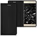 Produktbild kwmobile Flip Case Hülle für Lenovo Phab2 Pro mit Sichtfenster - Aufklappbare Kunstleder Schutzhülle im Flip Cover Style in Schwarz