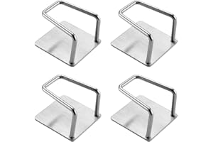 JchEnye 4 Pezzi Ganci per spugne, Acciaio Inox 304, Ganci Adesivi per spugne per lavello, Ganci per spugne da Cucina e Bagno