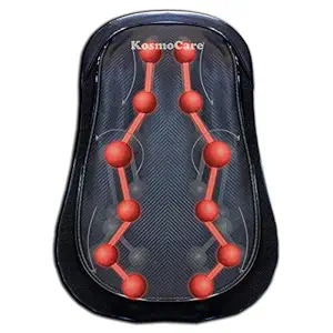 Kosmocare Corded Electric Back Massager Cushion With S-Track And Thai Step Kneading & Heating,Black