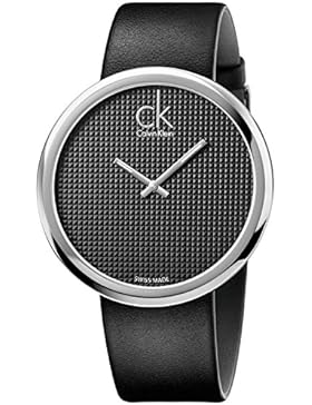 Calvin Klein Damen-Armbanduhr Analog Quarz One Size, schwarz, schwarz