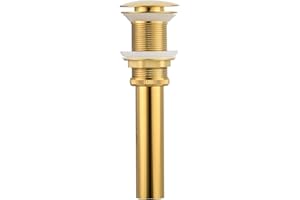 Ciencia Piletta per lavabo Pop Up senza troppo piena, in ottone pop, tappo di scarico, oro, BW03J-1