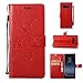 Produktbild Hülle für Samsung Galaxy Note 8,Samsung Galaxy Note 8 Lederhülle,PU Leder Tasche für Samsung Galaxy Note 8,Leweiany Elegant Luxus Extra Dünn Tasche Rot Premium Schmetterling Blumen Muster Leder Brieftasche Flip Wallet Ständer Cover in Book Style Tasche Case Handyhülle Schutzhülle mit Kartenfach Aufstellfunktion Magnetverschluss für Samsung Galaxy Note 8 Schutzhülle Handytasche