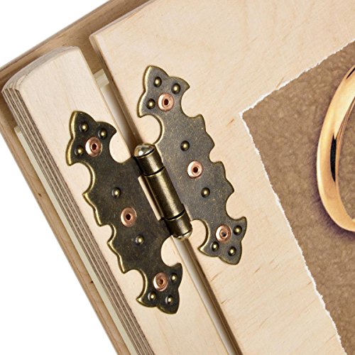 Gästebuch aus Holz Luxusbuch 25 x 32 cm weiße Kartonseiten - 3