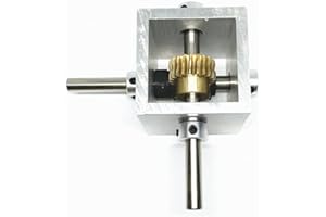 PGFUN 1:20 Right Angle Worm Gearbox 90° Angle Drive Steering Gear Reducer 20T Reduction Gearbox Simple Mechanical DIY Module with 6/8mm Shaft (8mm)