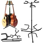 Larkin GS30 Kilitli &Uuml;st Kalite Profesyonel 3'l&uuml; (&Uuml;&ccedil;l&uuml;) &Ccedil;oklu Gitar Standı, Klasik Akustik Elektro ve Bas Gitar Sehpası