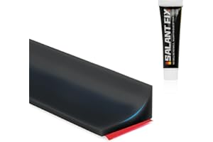 FLINTRONIC Prostokątna listwa zabezpieczająca przed progiem do prysznica, samoprzylepna, uszczelka prysznicowa, ochrona przed progiem, do