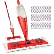 Spray Mop for Cleaning Floors - FORSPEEDER Microfibre Floor Mop with Spray 3 Washable Pads Replacement 635ml Refillable Bottle, Flat Dry Wet Mop Kitchen Mop for Hard Floors Wood Laminate Tile Vinyl