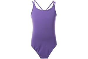 IEFIEL Justaucorp de Gymnastique Bretelle Enfant Fille Body Collant de Ballet Danse Classique Costumes De Sport Yoga Ballet Sans Manches 3-14 Ans