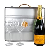 Veuve Clicquot Champagner und 2 Flöten in limitierter...