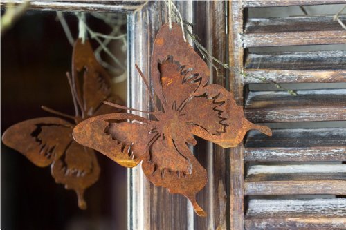 Schmetterling zum hängen, Rost Deko