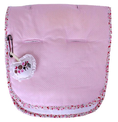 Minene Pushchaire Liner (Pink/White Dots)