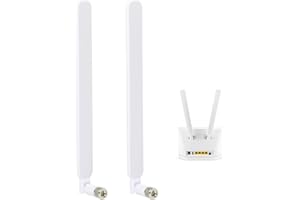 EuAcesry Antenne WiFi Bi-Bande 4G LTE SMA Mâle 10 DBi 10 V, Compatible avec Routeur B593S-850 B880 B890 B310 B593 4G LTE CPE Extension de Caméras Cellulaires Carte WiFi PC