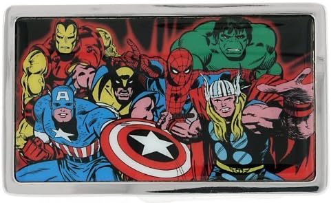 Jewel M Marvel Heroes Collage Rectangular Belt Buckle
