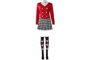 FORWACOS Heathers Musical Costume Veronica Sawyer Cosplay Uniform Jacket Shirt Skirt Full Set for Halloween Outfits