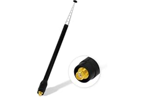 Eightwood Antena Walkie Talkie Dual Band 144/430 MHz - Krótkofalówka SMA Teleskopowa do Ham Radio Baofeng UV-82 UV-5R RT Quansheng Kenwood Amateur