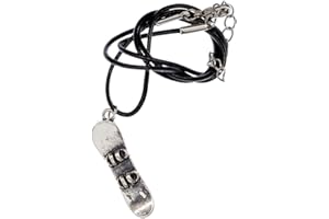 Miniblings Collana da snowboard con spilla invernale in pelle, 35mm, Metallo Pelle, non noto