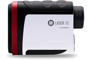GOLFBUDDY Golf Buddy Laser1S with Slope Rangefinder/Pin Finder with Vibration, Black/White/Red